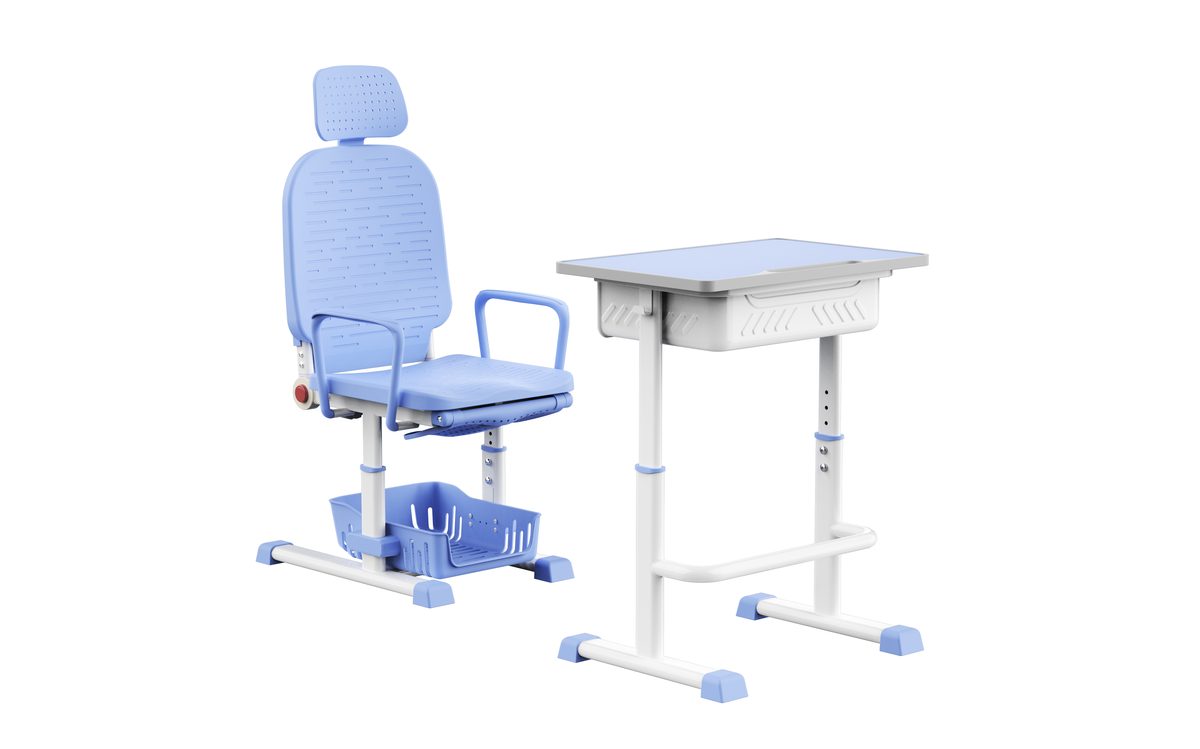 Combined desk and chair set